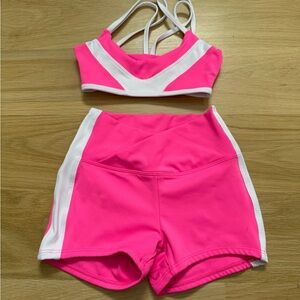 Tiger Friday Pink and White Athletic Set